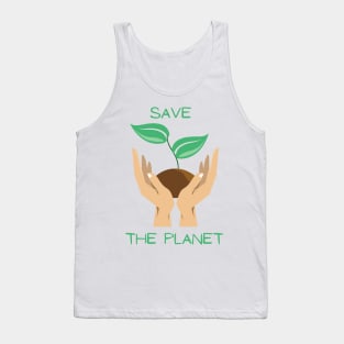 Save the planet Plant Design Tank Top